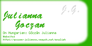 julianna goczan business card